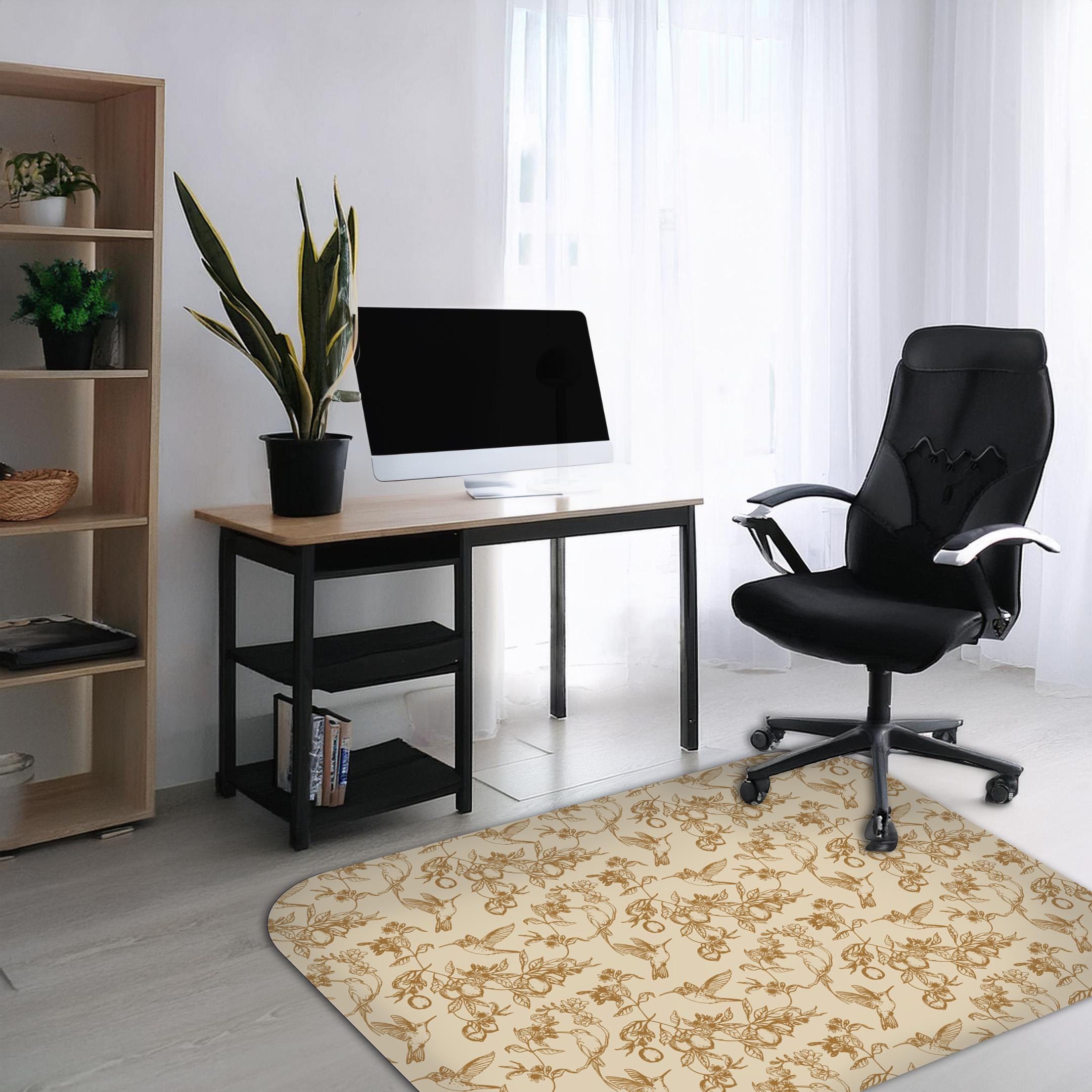 Birds Design chair mat for desk and workspace decor