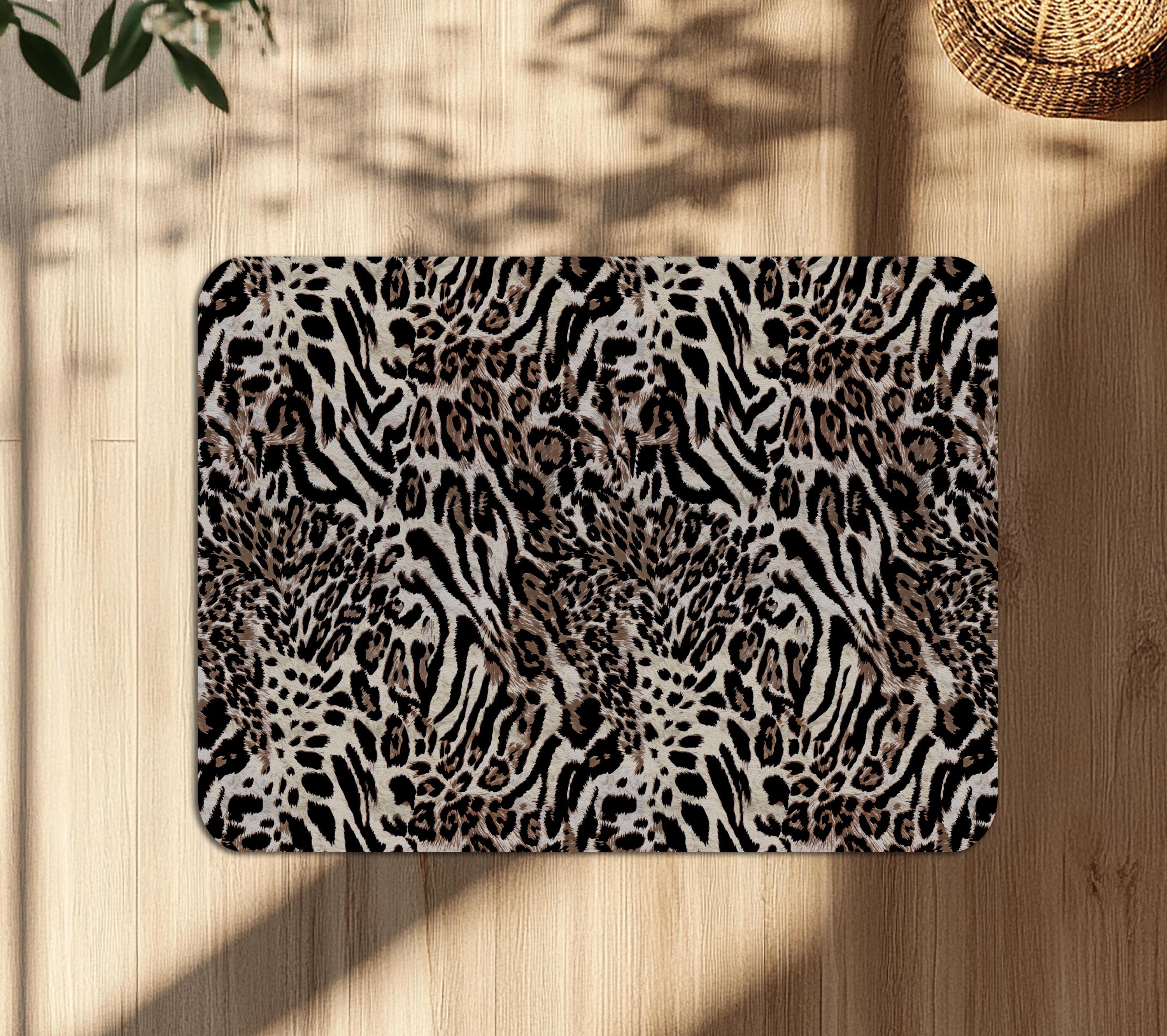 Leopard Print Office Chair Mat – Floor Protector for home office floor protection