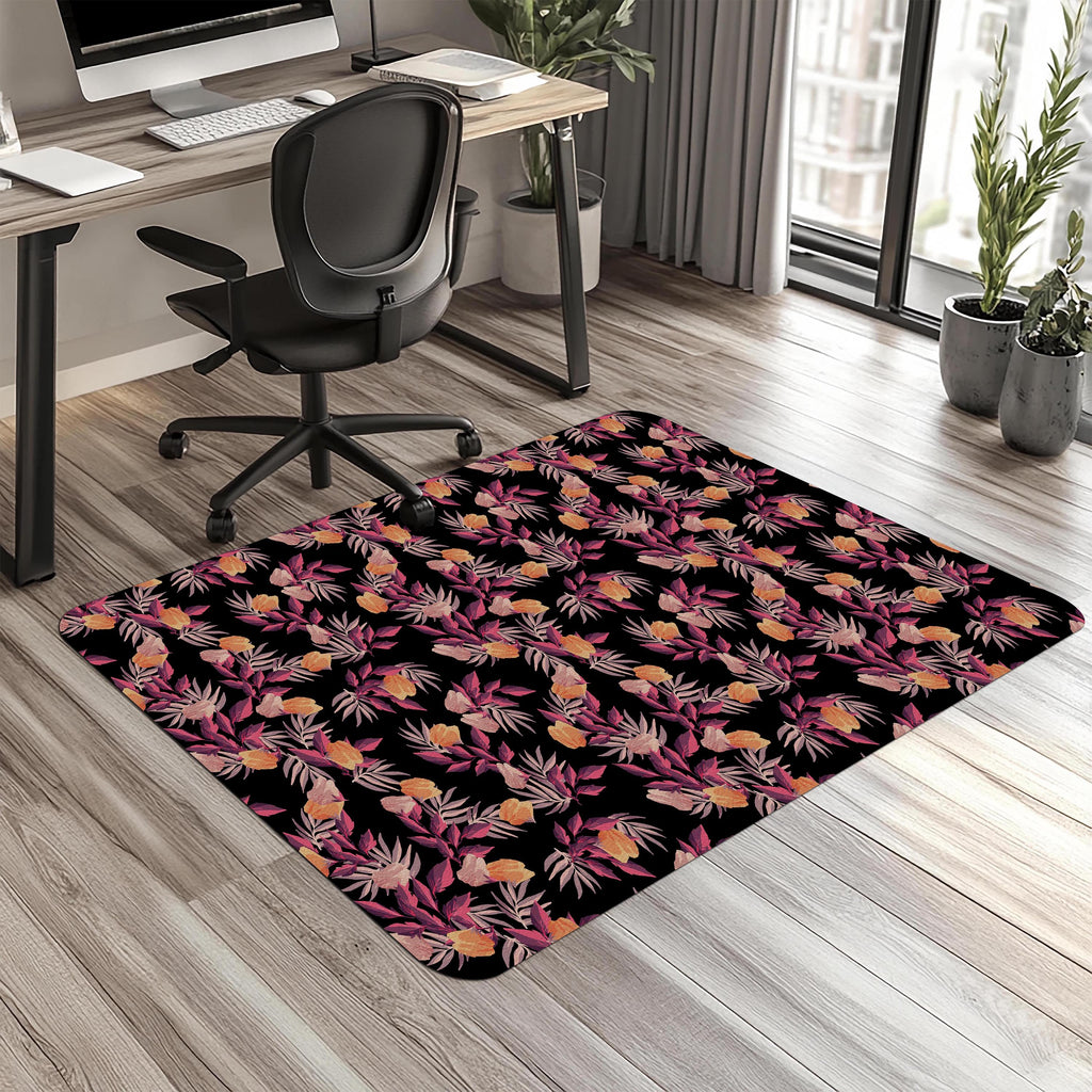 Floral Office Chair Mat – Floor Protector for home office floor protection