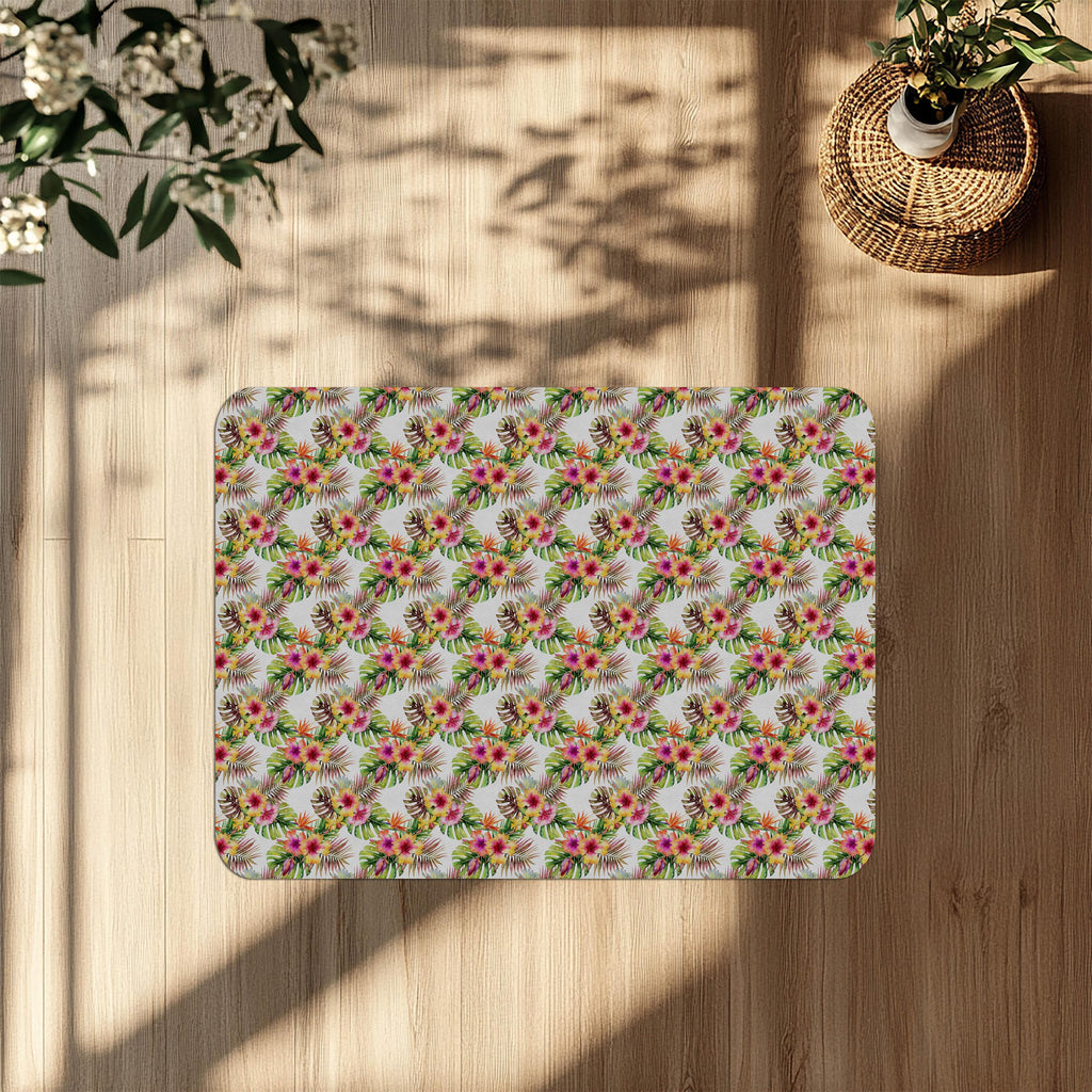 Tropical Floral Office Chair Mat – Floor Protector for home office floor protection