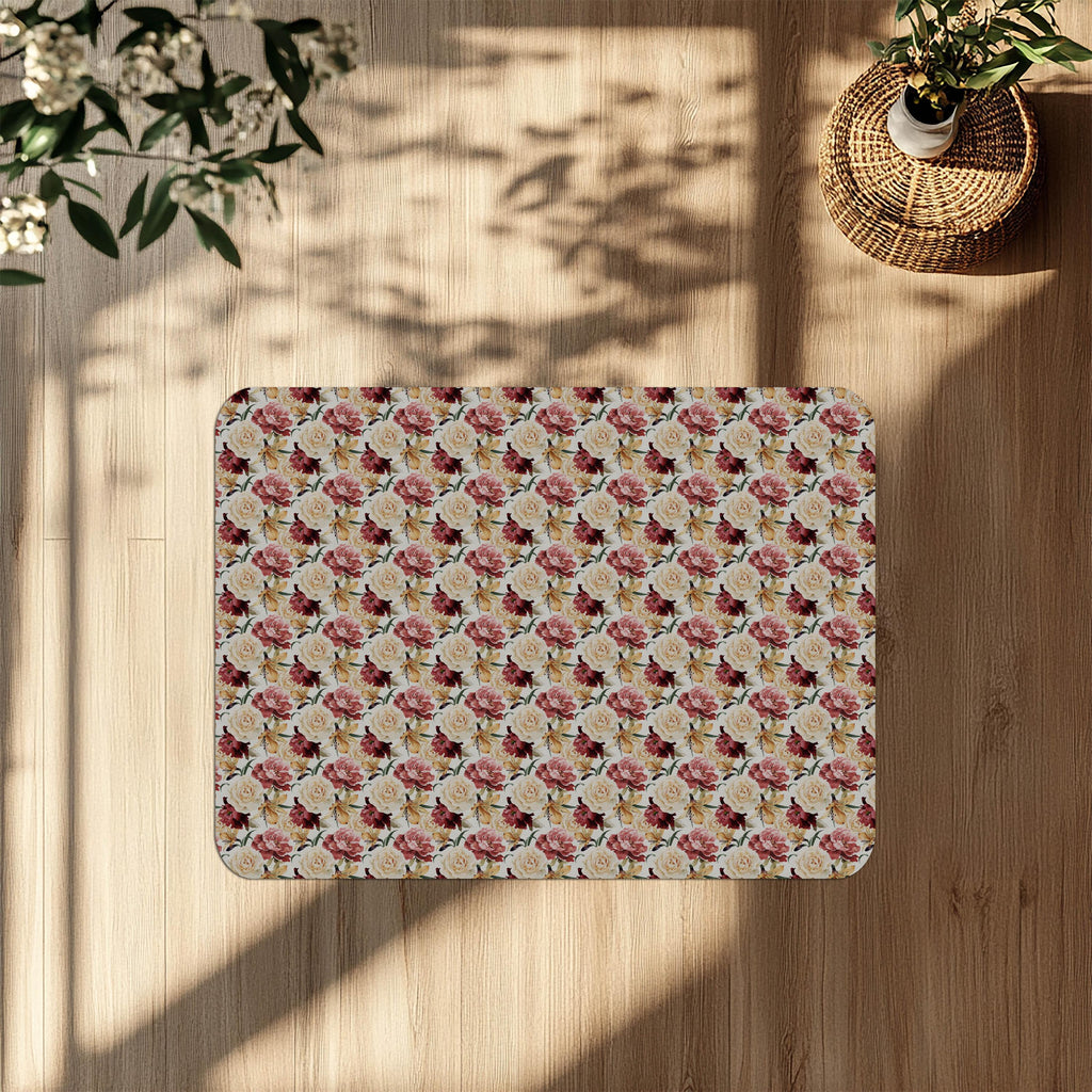 Rose Floral Office Chair Mat – Floor Protector for home office floor protection