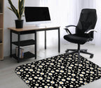 Decorative daisy print office chair mat under desk