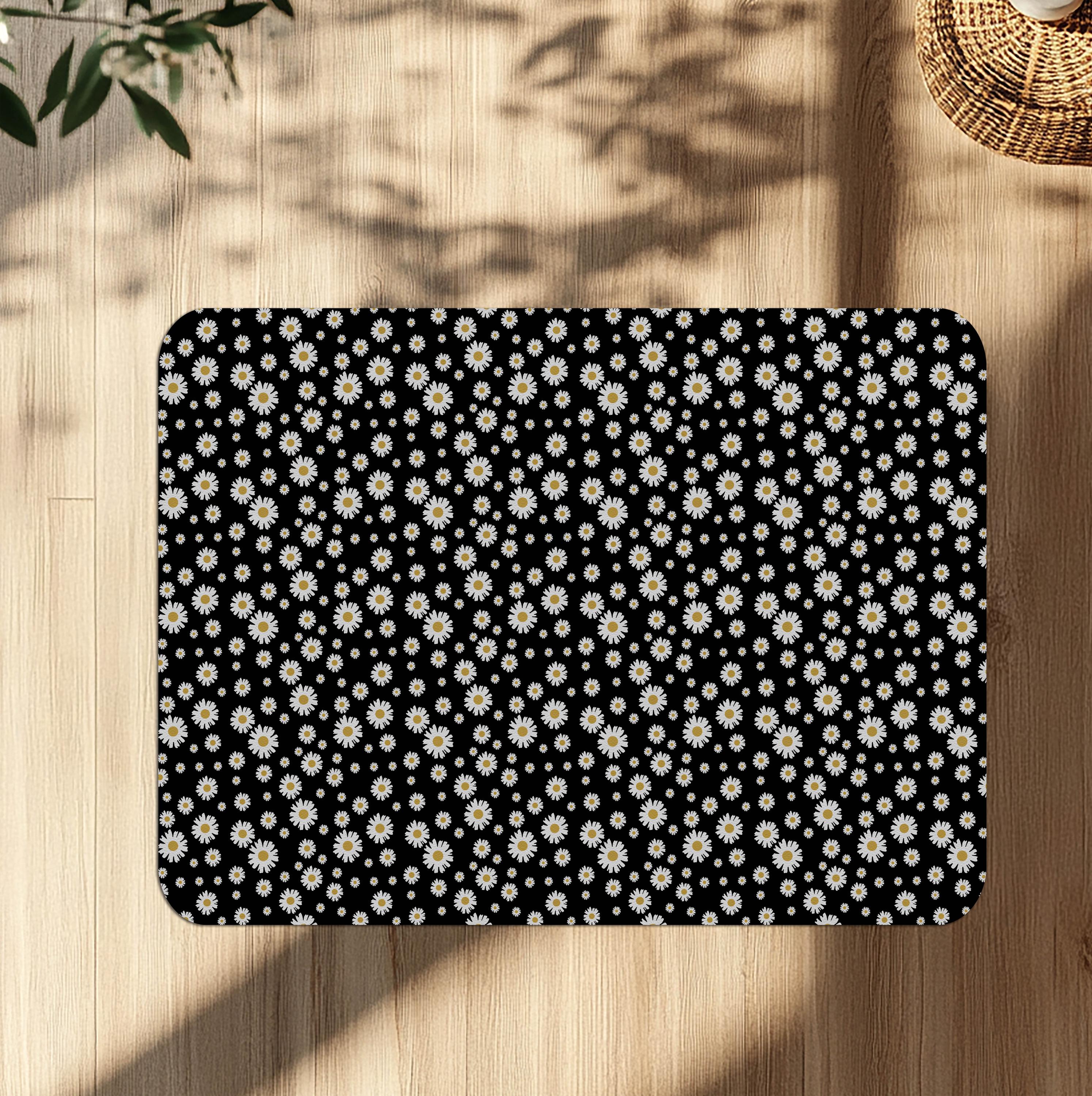 Daisy Print Office Chair Mat – Floor Protector for home office floor protection