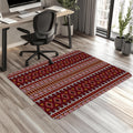 Red Aztec Office Chair Mat – Floor Protector for home office floor protection