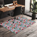 Colorful Wildflower Office Chair Mat – Floor Protector for home office floor protection