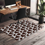 Decorative ergonomic office chair mat under desk