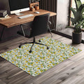 Floral Lemon Office Chair Mat – Floor Protector for home office floor protection