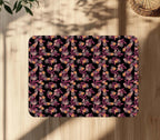 Decorative floral office chair mat under desk