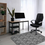 Wipeable office chair mat floor protector with ergonomic design