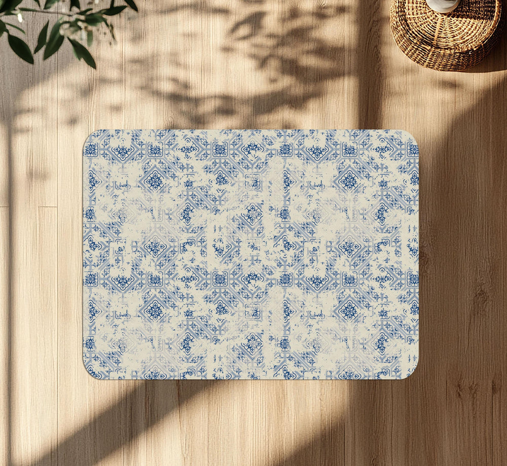 Vintage Patchwork Office Chair Mat – Floor Protector for home office floor protection