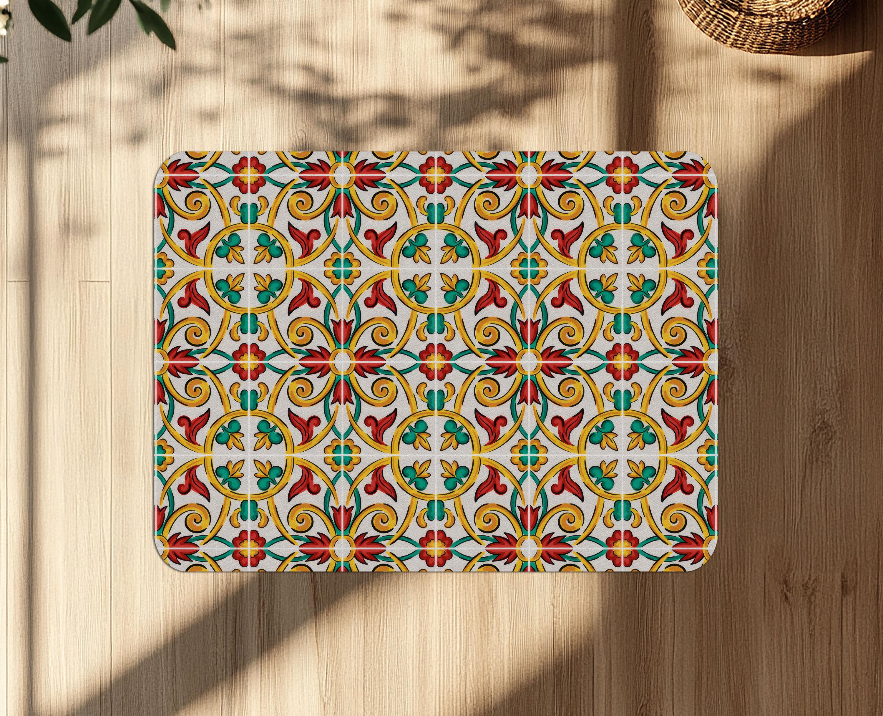 Sicilian Carretto Office Chair Mat – Floor Protector for home office floor protection