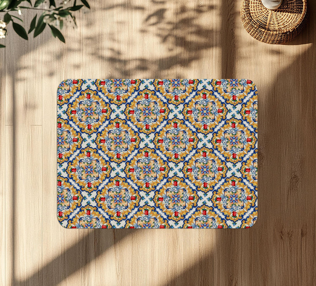 Sicilian Tile Office Chair Mat – Floor Protector for home office floor protection