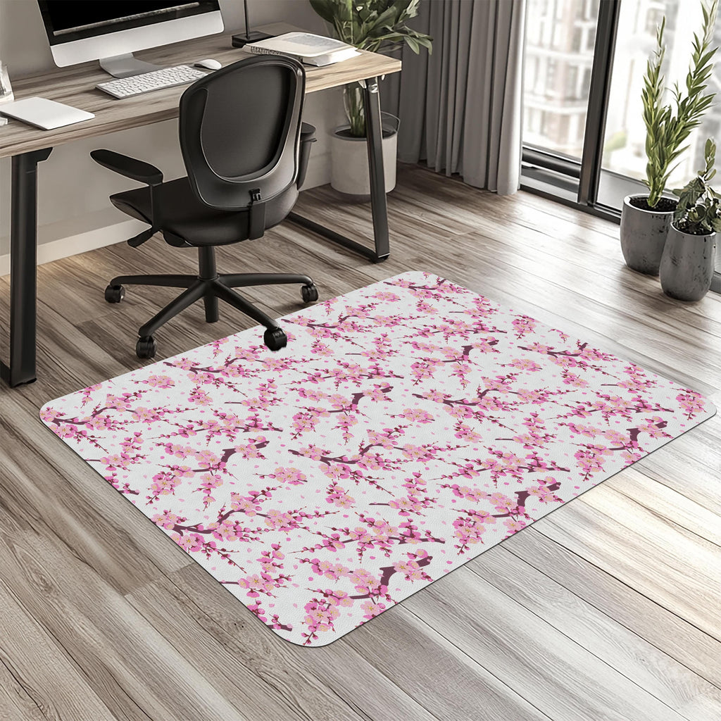 Sakura Cherry Blossom chair mat for desk and workspace decor