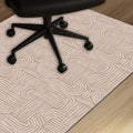 Nude Geometric Office Chair Mat – Floor Protector for home office floor protection