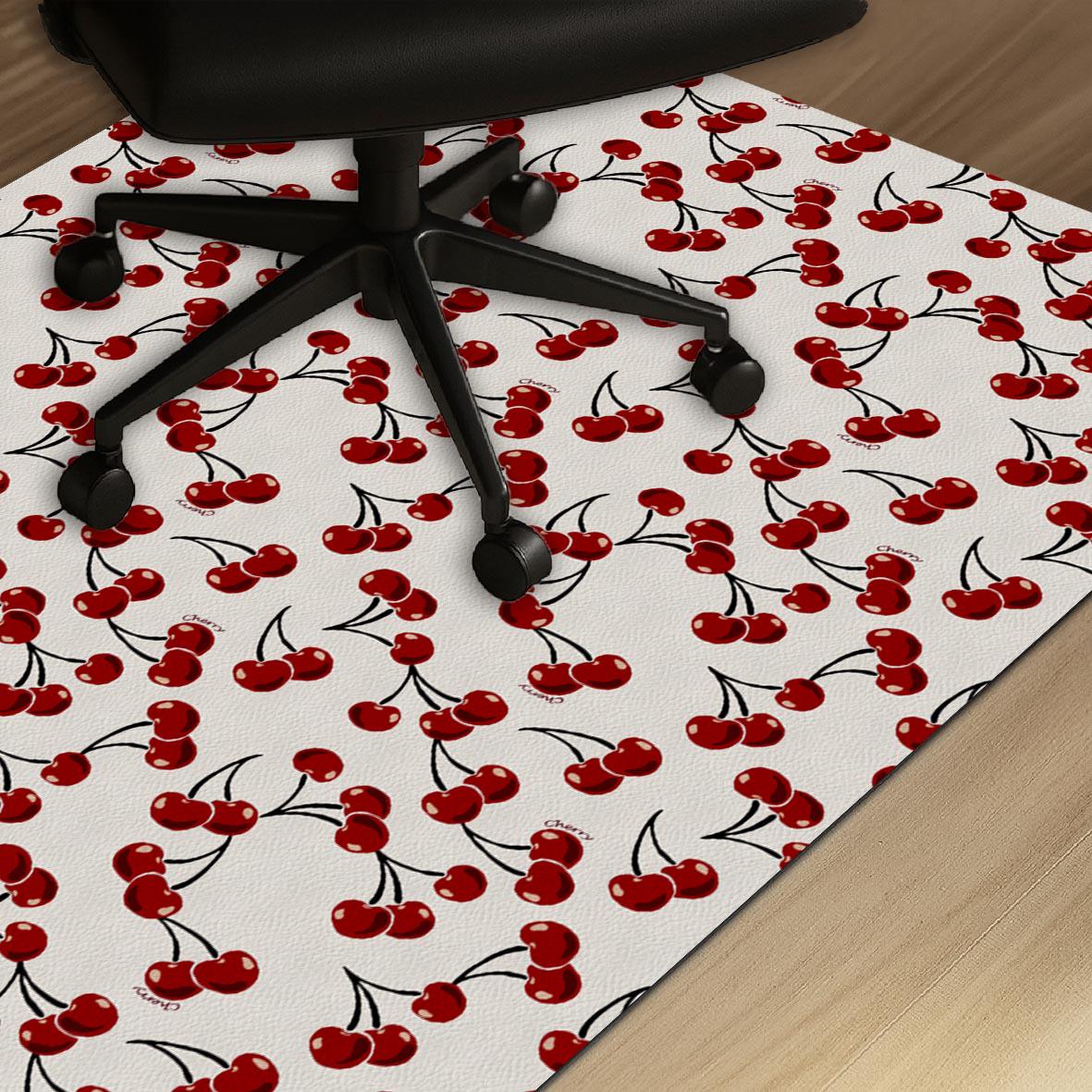Cherry Print Office Chair Mat – Floor Protector for home office floor protection