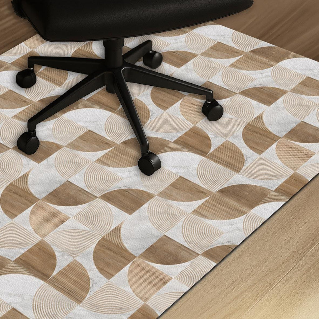 Minimalist Geometric chair mat for desk and workspace decor