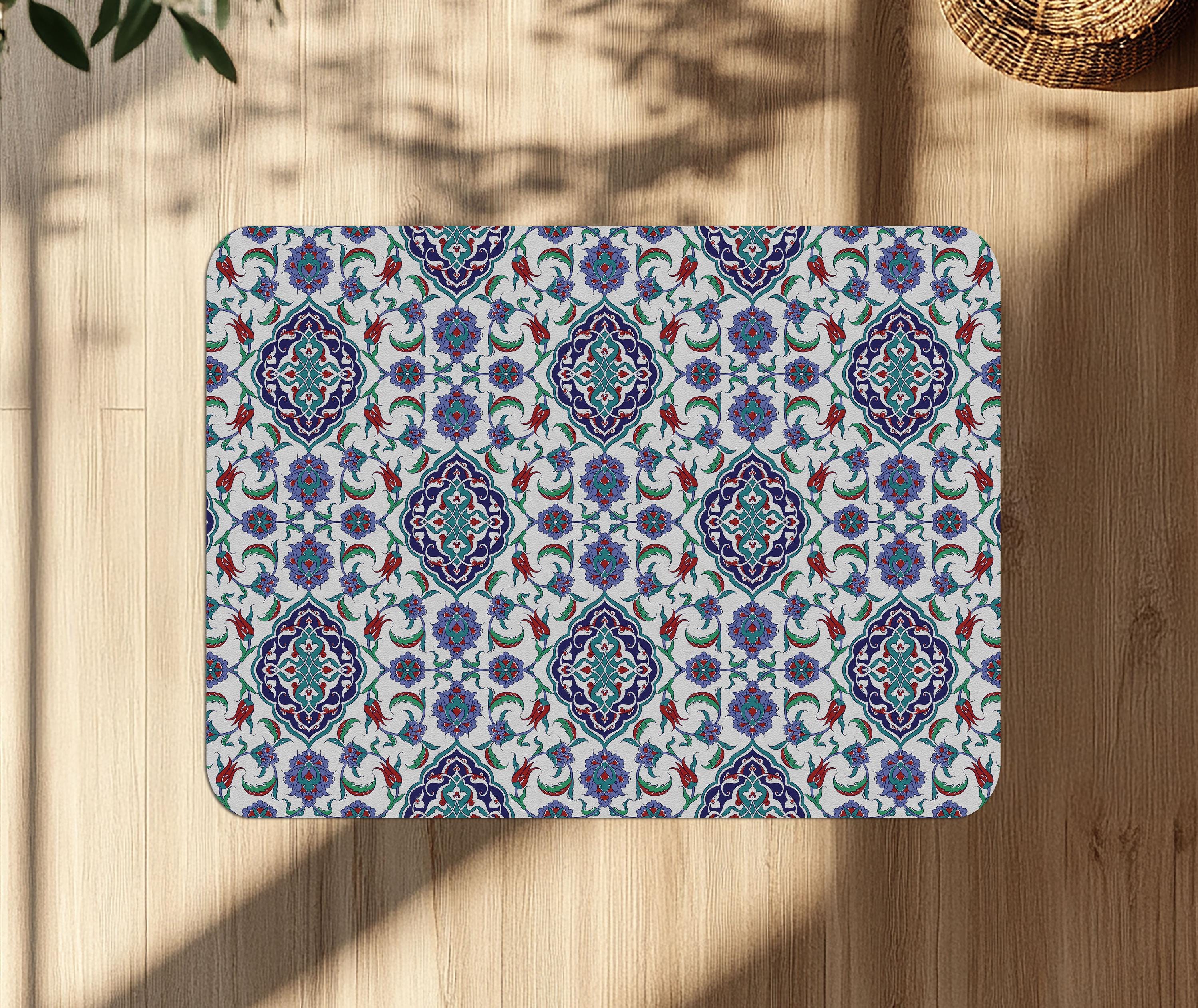 Oriental Tile Office Chair Mat – Floor Protector for home office floor protection