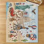 Adventure USA Kids Play Mat – Nursery Floor Mat for nursery and kids room decor