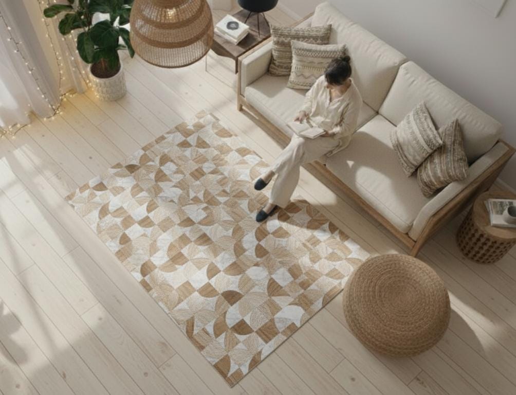 Wood & Marble Scandi Office Chair Mat – Floor Protector for home office floor protection
