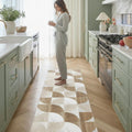 Wood & Marble Cushioned Kitchen Runner – Wipeable Non-Slip Mat for kitchen sink and laundry room