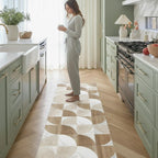 Wood & Marble Cushioned Kitchen Runner – Wipeable Non-Slip Mat for kitchen sink and laundry room