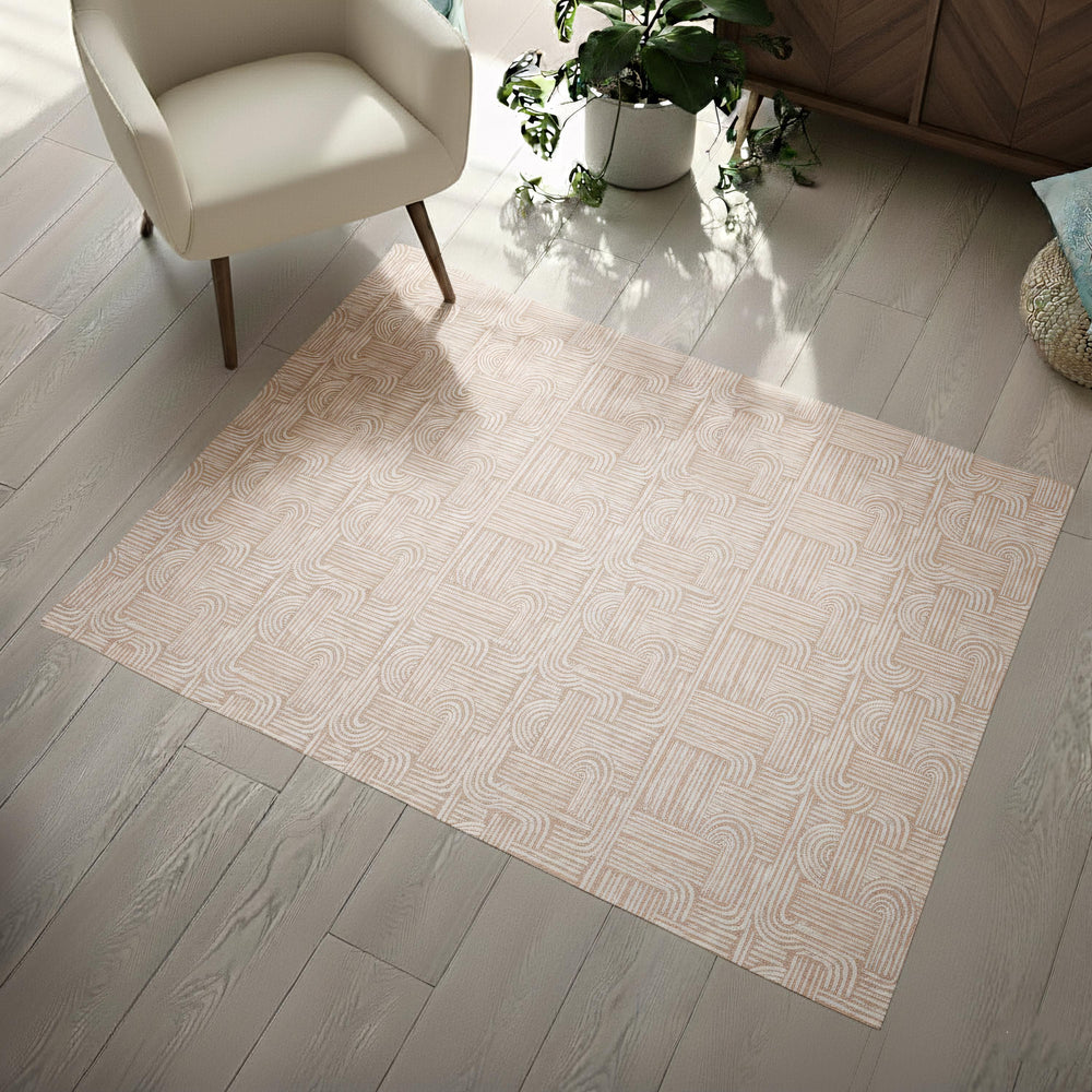 Boho Abstract Kitchen Runner – Wipeable Non-Slip Mat for kitchen sink and laundry room