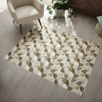 Decorative wood & marble scandi office chair mat under desk