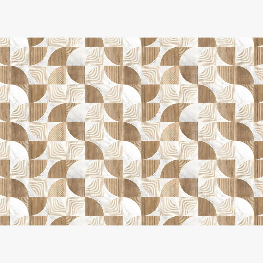 Wood & Marble Scandi chair mat for desk and workspace decor