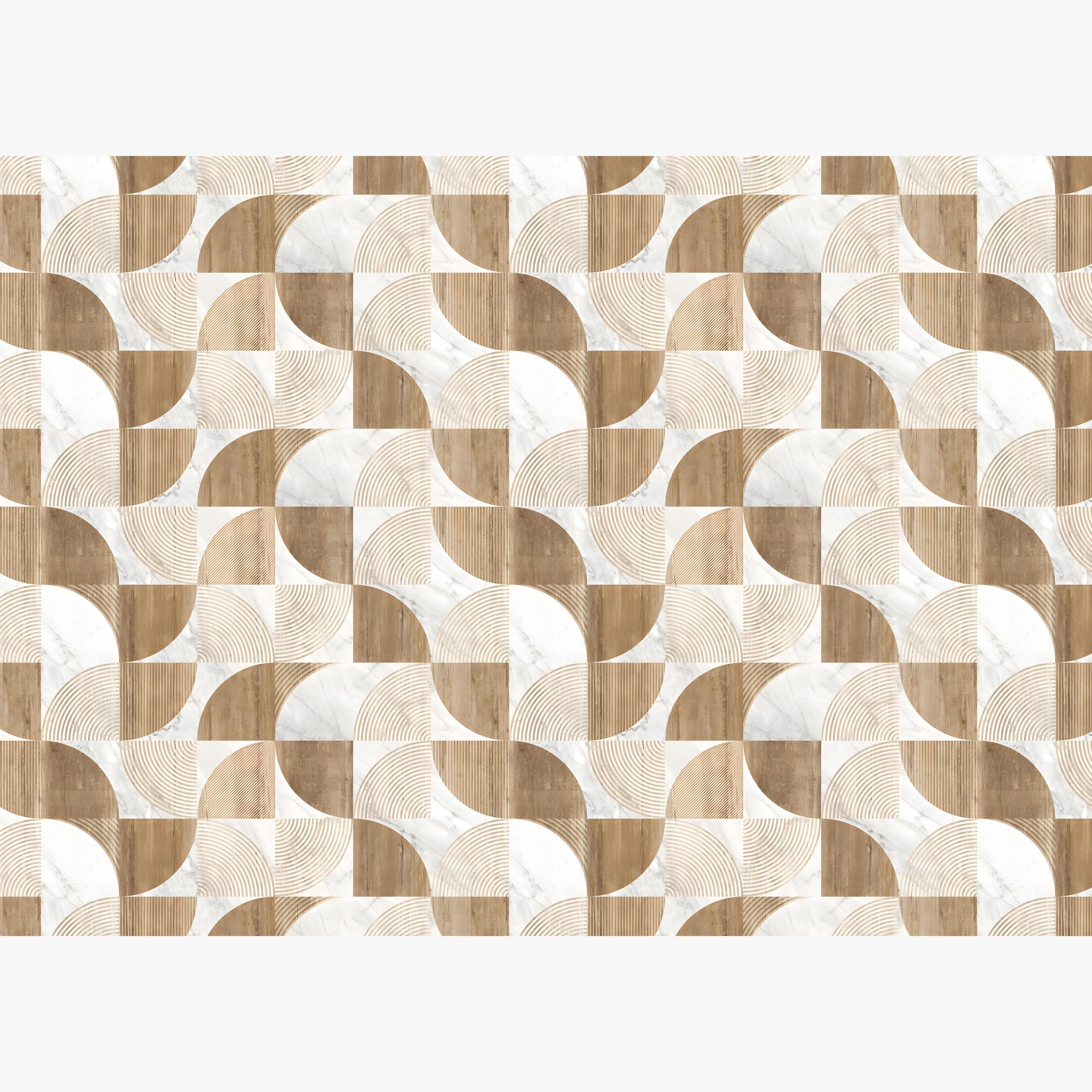 Wood & Marble Scandi chair mat for desk and workspace decor