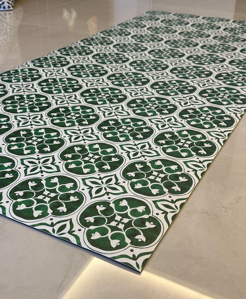 Vinly Mat, Kitchen Mat Floor Decor, Non-Slip Vinyl Runner, Hallway Rug
