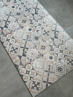 Beige Tile Kitchen Mat, Runner Rug, Non-Slip Area Rug
