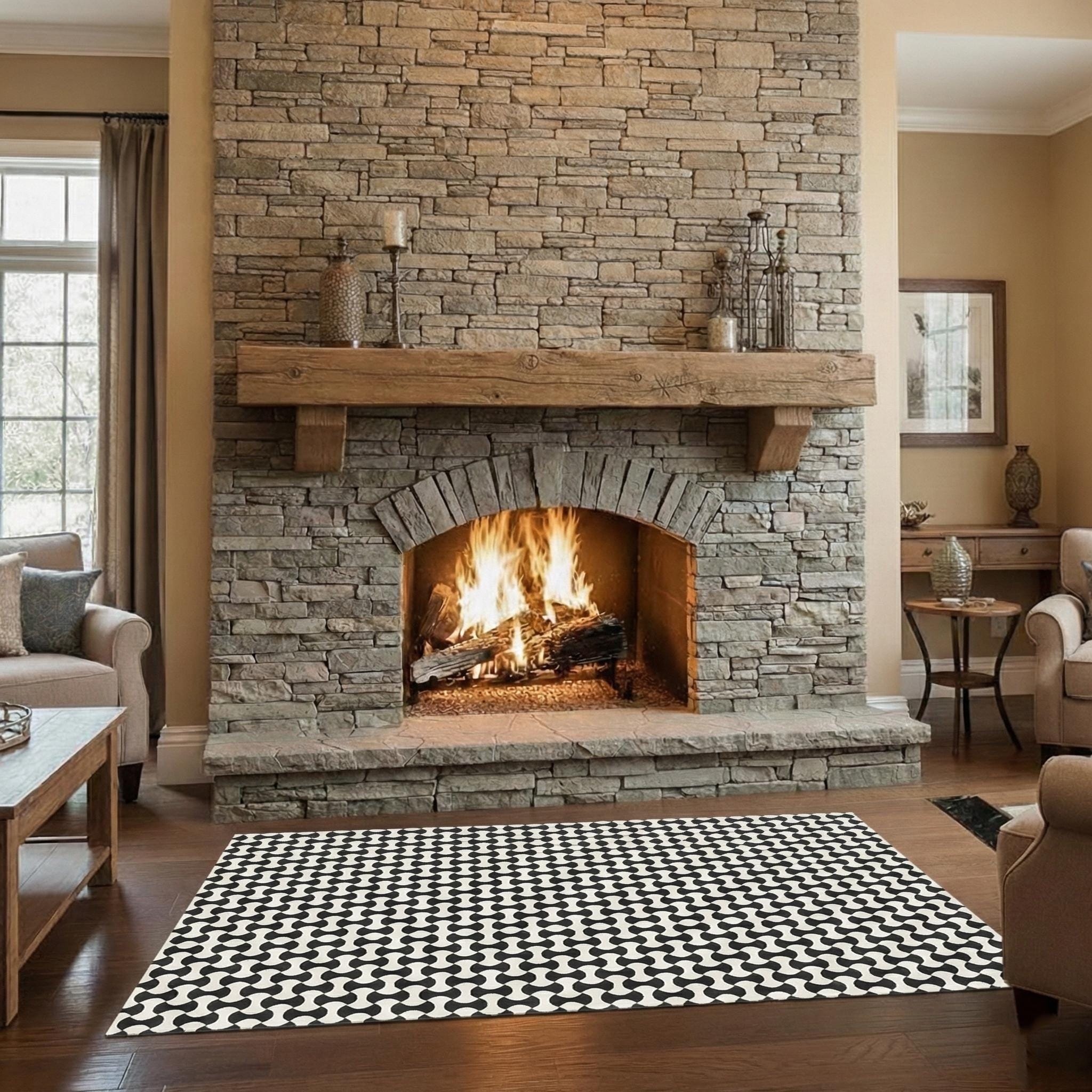 Geometric Cushioned floor runner for kitchen, hallway, and entryway
