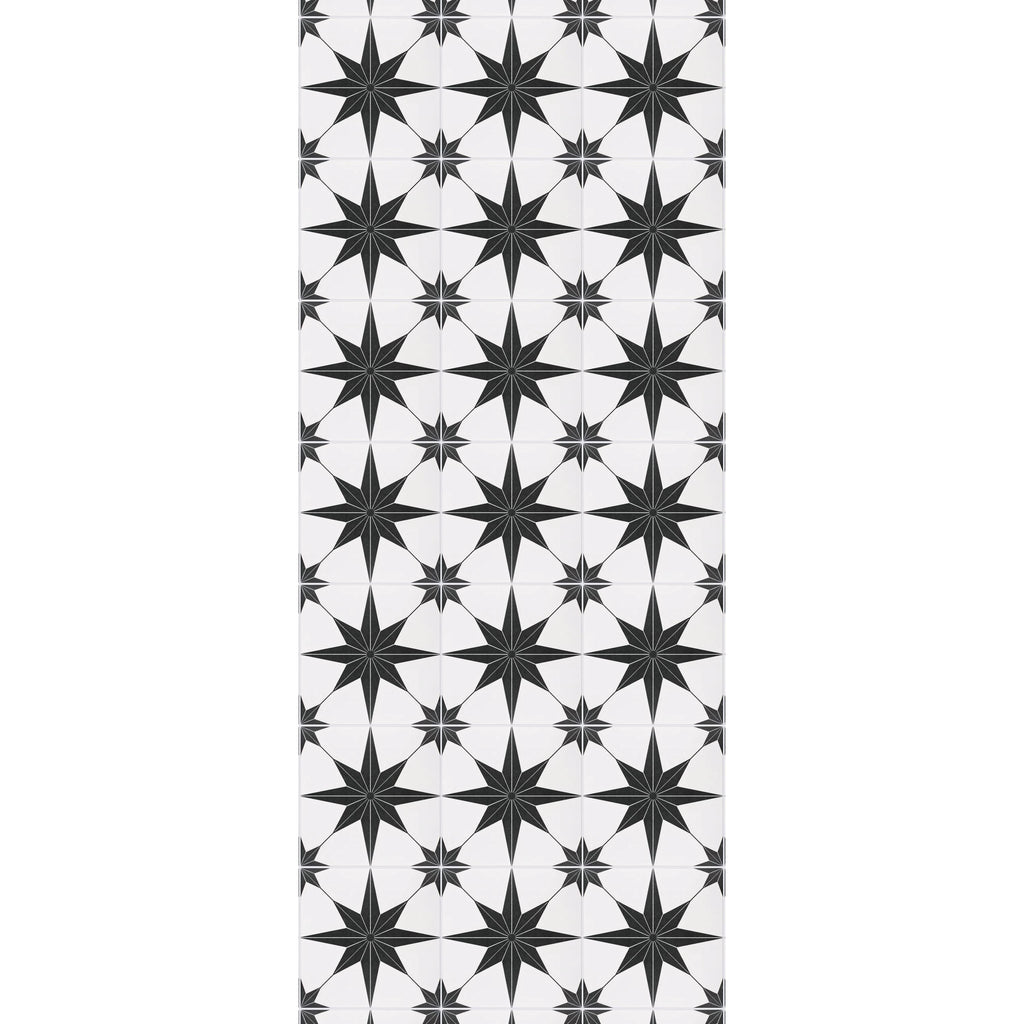 Stars Tile Kitchen Runner – Wipeable Non-Slip Mat for kitchen sink and laundry room