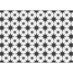 Wipeable non-slip kitchen runner with stars tile design
