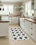 Stars Tile Kitchen Runner – Wipeable Non-Slip Mat for kitchen sink and laundry room