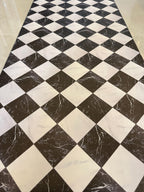 Vinyl Floor Mat, Non-Slip Marble Kitchen Runner