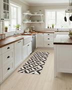 Modern Mosaic Kitchen Runner – Wipeable Non-Slip Mat for kitchen sink and laundry room
