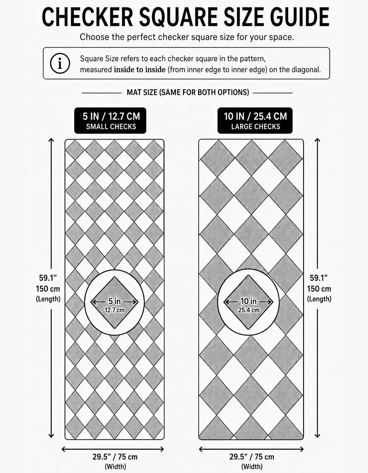 Gray White Checkered Marble Vinyl Kitchen Runner Non-Slip Wipeable Floor Mat Rug