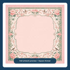 Pink Chinoiserie Mahjong Mat – Peony Bird Vegan Leather product detail
