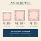 Pink Chinoiserie Mahjong Mat – Peony Bird Vegan Leather product detail
