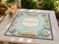 Personalized Mahjong Mat, Coastal Oyster Design, Custom Family Name Game Table Gift, 31.5 Inch