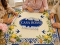 Personalized Mahjong Mat, Italian Lemon Tile Design, Family Name Game Table Gift, 31.5 Inch