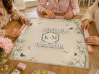 Personalized Crane Mahjong Mat – Bamboo Chinoiserie Monogram product detail