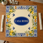 Personalized Italian Lemon Tile Mahjong Mat – Family Name product detail