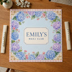 Personalized Hydrangea Mahjong Mat – Mahj Club product detail