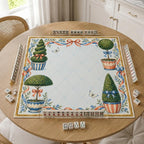 Preppy Mahjong Mat – Topiary Ribbon Garden Party product detail