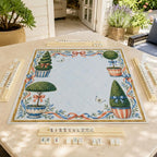 Preppy Mahjong Mat – Topiary Ribbon Garden Party product detail