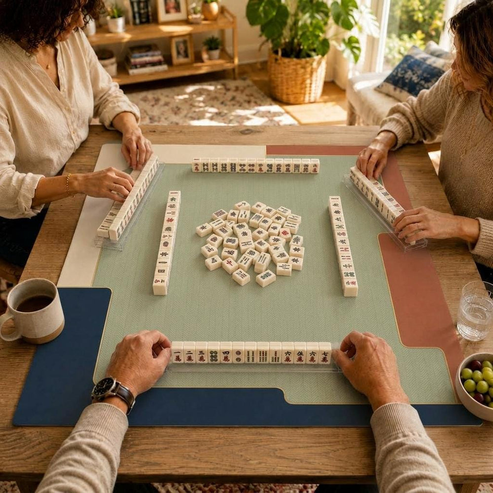 Minimalist Mahjong Mat – Mid Century Vegan Leather product detail