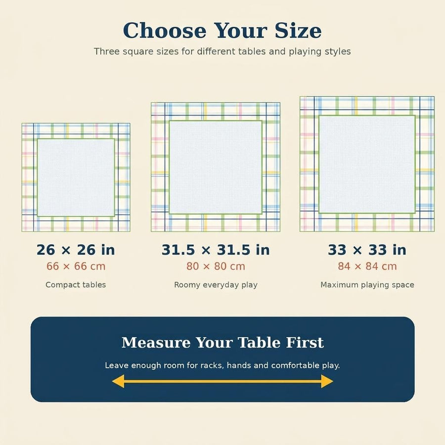 Country Club Mahjong Mat – Pastel Plaid Vegan Leather product detail