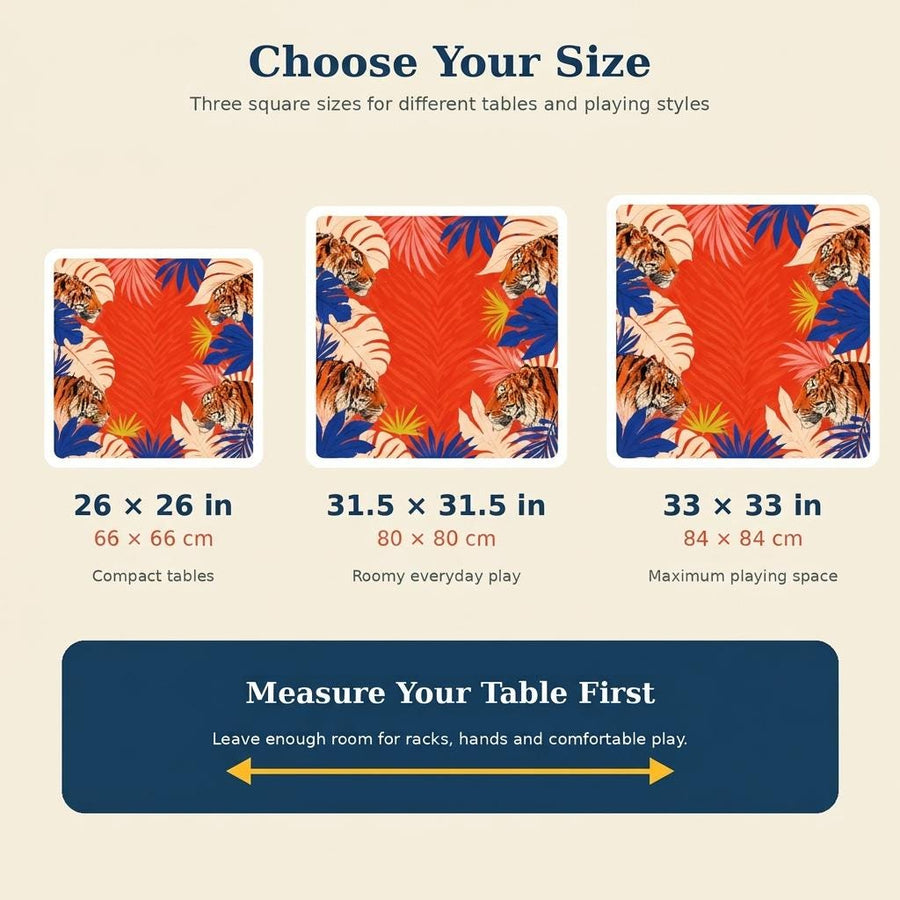 Red Blue Tiger Mahjong Mat – Tropical Vegan Leather product detail